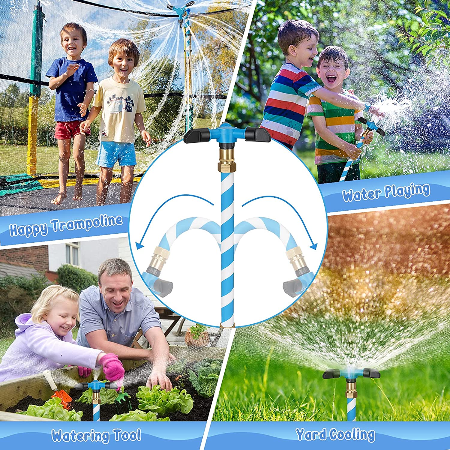Outdoor Trampolin Spary Waterpark Spaß Sommer Wasserspielzeug Trampolin Wassersprinkler für Kinder